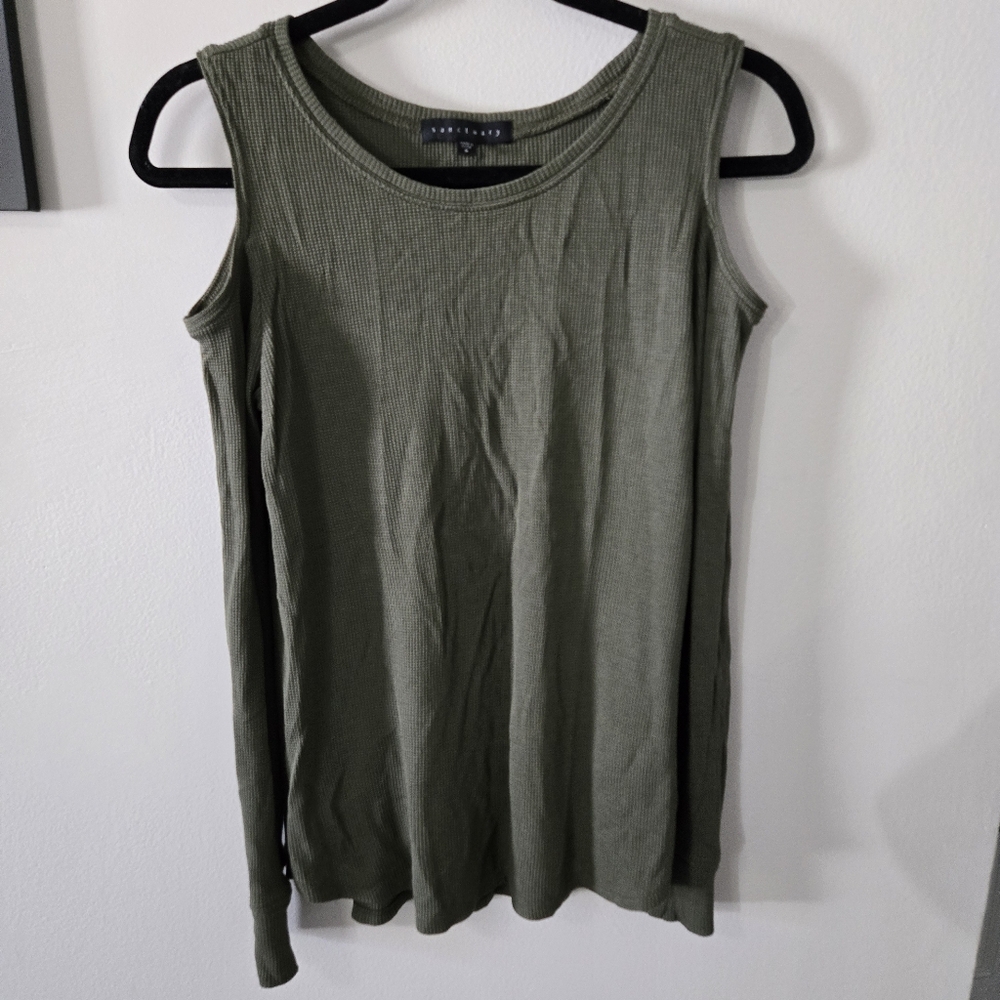 Sanctuary cold shoulder long sleeve top, S, EUC